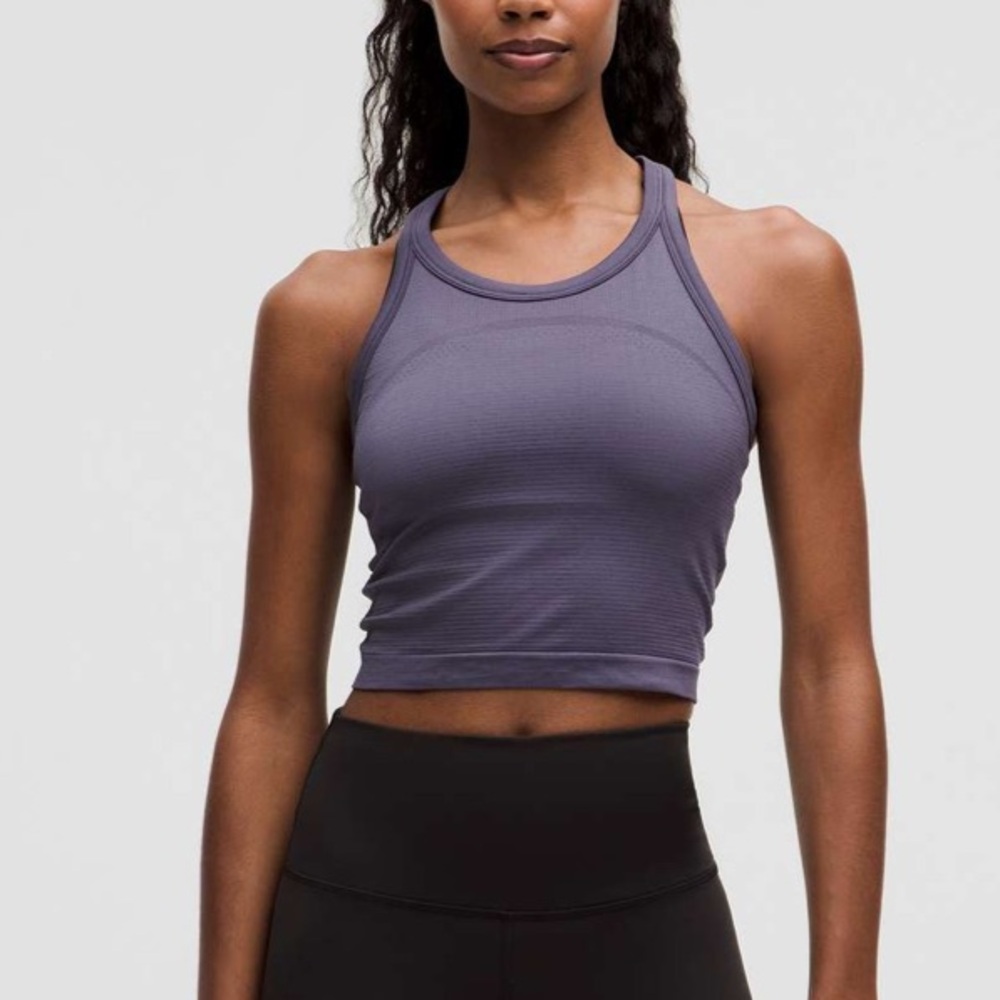 NWOT Lululemon Swiftly Tech Cropped Racerback Tank Top 2.0 Nightfall / Nightfall